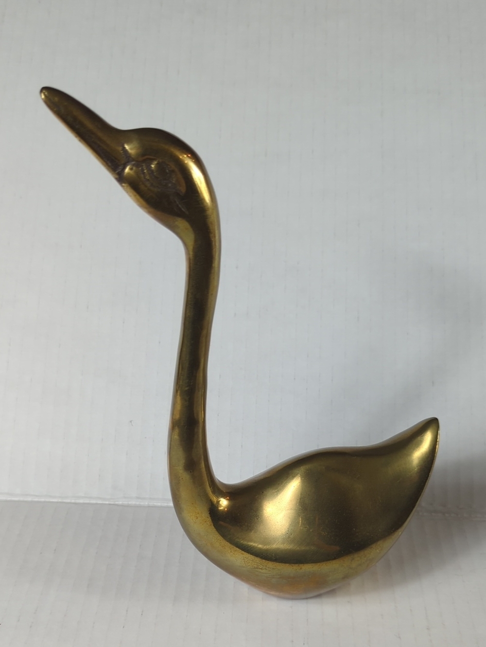 Vintage Mid-Century Brass Swan Figurines (Pair) - Made in Korea - Picture 3 of 13